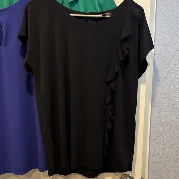 Banana Republic Women's Ruffle Blouses - Blue, Black, Green - Picture 6 of 9